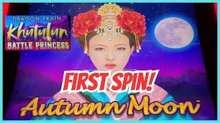 First Spin Bonus!!Dragon Link Autumn Moon and Dragon Train Slots in Vegas!