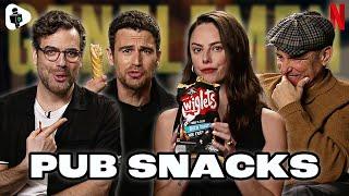 "That's DISGUSTING!"  Theo James & The Cast Of The Gentlemen RANK British Pub Snacks |The Gentlemen