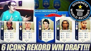 FIFA 18 WORLD CUP: REKORD 6 ICONS in FUT DRAFT!!  Ultimate Team - Wm Modus
