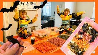 Halloween Toddler Activity at Home! | Homemade Halloween Sensory Bins | Homeschool Activities!