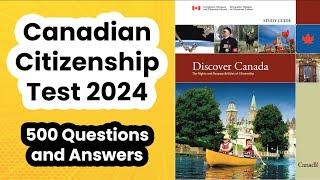 Canadian Citizenship Test 2024 || 500 Questions and Answers