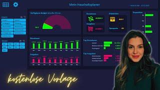 Ultimativer Excel HAUSHALTSPLANER m. Dashboard inkl. kostenloser Vorlage