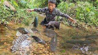 Full video: In 65 days, orphan boy Nam's made primitive fish traps, catching fish to sell