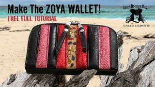 Zoya Wallet - Free Full Tutorial - DIY Wallet With Card Slots & Coin Pocket - Downloadable Pattern