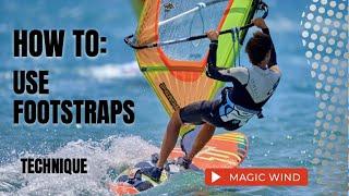 HOW TO: Get into the footstraps in windsurfing. Windsurf tuition.