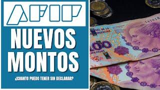 AFIP  ¿Cuanto dinero puedo tener sin declarar?  [NUEVOS MONTOS] 