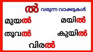 ൽ വരുന്ന മലയാളം വാക്കുകൾ/ചില്ലക്ഷരം ൽ/ൽ വരുന്ന വാക്കുകൾ/l words in malayalam/മലയാളം ചില്ലക്ഷരം #ൽ #l