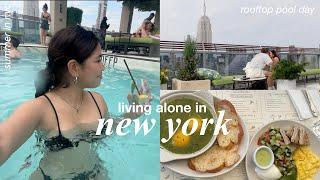 Living Alone in NYC | best rooftop pool, summer in the city, pride day