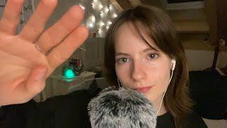 ASMR | Hand Movements, Visual Triggers and Soft Whispers to make you sleepy 🫧 + Fluffy Mic
