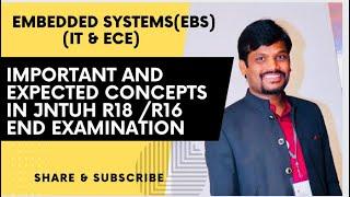 EMBEDDED SYSTEMS (EBS)IMPORTANT CONCEPTS & QUESTIONS-JNTUH (ECE & IT) R18/R16.