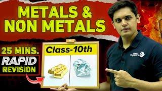 Metals and Non Metals in 25 Minutes| Class 10th | Rapid Revision | Prashant Kirad