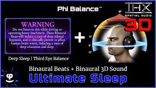 Deep Sleep | Third Eye Balance | THX 8D Sound | Binaural Beats | Black Screen