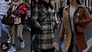 MILAN BEST WINTER FASHION/Elegant December in Milan/Winter 2024! Street Fashion Trends