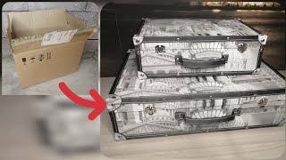 DIY Suitcase made of cardboard! Чемодан из картона своими руками!