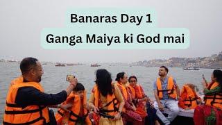 Banaras Day 1 | Dashashvamedh ghat aarti | Ganga ghat yatra in boat |Weekend vibes vlogs 64