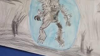 Twisted wolf drawing