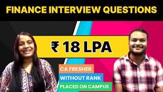 CA Fresher | Finance Interview Experience