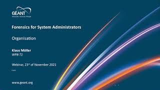 IT Forensics for System Administrators - Organisation | 23 Nov 2021