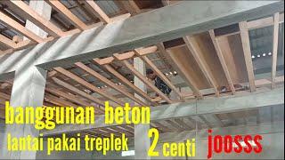 rumah beton tingkat lantai kayu