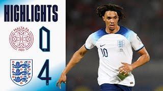 Malta 0-4 England | Trent Alexander-Arnold Scores From Midfield  | Highlights | England