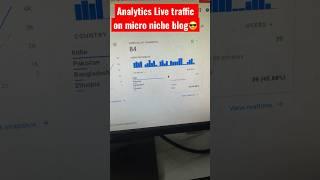 Analytics Live traffic on micro niche blog #blogging #adsense #analytics #chatgpt #earningproof