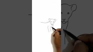 Lion cub drawing easy #art #artjanag #sketch #viral #trending #trendingshorts #reels #reel #art