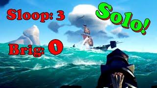 Solo Sloop vs Brigantine, Sea of Thieves PVP