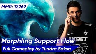  SAKSA MORPHLING FLOW POS 4 | Dota 2 Support Pro Gameplay 7.37