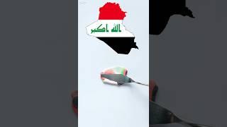 Iraq flag clay colour mixing ideas #art #clay #painting #colormixing #mixing #diy #shorts #asmr .