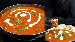 Butter Chicken with Garlic Naan | ASMR Cooking | Chicken Butter Masala | Crispy Hut