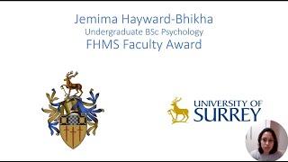 Professional Training Award 2024 Winner - Faculty Award (FHMS) | University of Surrey