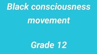 Black consciousness movement Grade 12