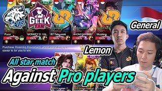 Gosu General, RRQ Lemon VS Pro team Evos, RRQ, Geekfam in INDONESIA server 5men | Mobile legends