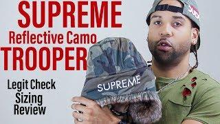 SUPREME REFLECTIVE CAMO TROOPER HAT LEGIT CHECK/SIZING/REVIEW