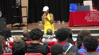 Erica goes back to visit her Middle School, Brownsville Middle School