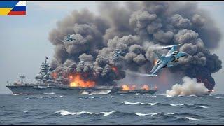 Ukrainian F-16 fighter jets crash into Russian aircraft carrier carrying 150 secret jets