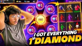 I Got All Rare Bundles ,Gun Skin, Emotes In 1 Diamond || Poor Collection To Rich In 1 -Free Fire