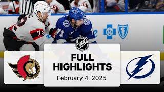 NHL Highlights | Senators vs. Lightning | February 04, 2025