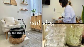 Mini Nail Vlog | DIY non-plumbing pedicure station