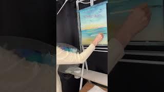 Wie die Welle mit Ölfarbe entsteht #painting #bobross #tutorial #art #kunst  #malen #atelierhoepp