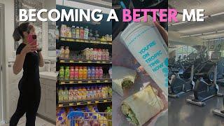 realistic productive vlog: becoming a better me  |gym, healthy eating, groceries, cleaning