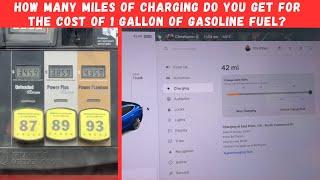 How Many Miles of Charging Do You Get For The Cost of 1 Gallon of Gasoline Fuel?