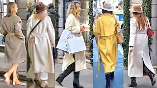 January Milan Street Style, Window Shopping, Fashion Walk.