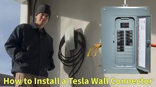 How to Install a Tesla Wall Connector in LESS THAN 10 MINUTES!