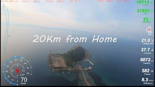 Chimera 7 w / DJI o3 Long Range Test 20 Km from Home (FPV)