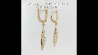 Ohrringe Rotgold 585° (14 ct.) mit Zirkonia auf ionn.de  #rotgold #jewelry #earrings #585 #fashion