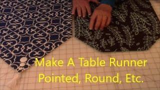 How to Make a Table Runner Pointed and Round | The Sewing Room Channel