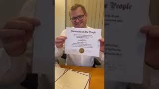 Alaxander Robinson: Unboxing Associates Degree Graduation Documents from University of the People