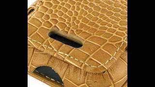 PDair   Leather Case for HP Pre 3 - Book Type (Brown/Crocodile Pattern)