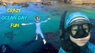 Crazy Ocean Day Fun with Ella (Freediving & Rock Jumping)